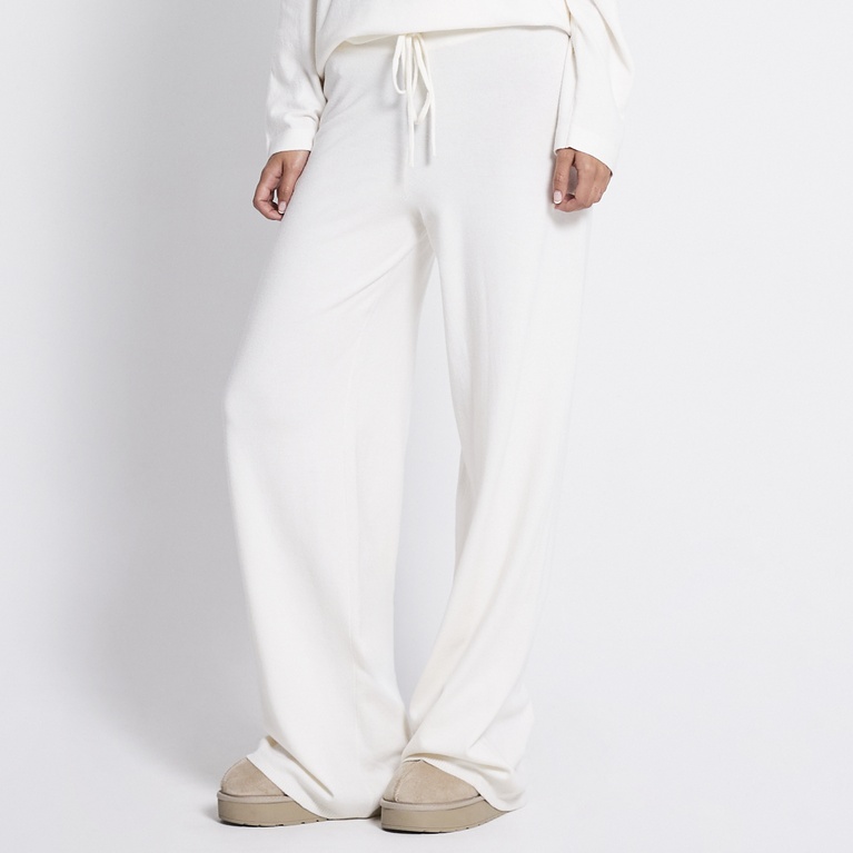 Knit soft pants "Jolina" Off white